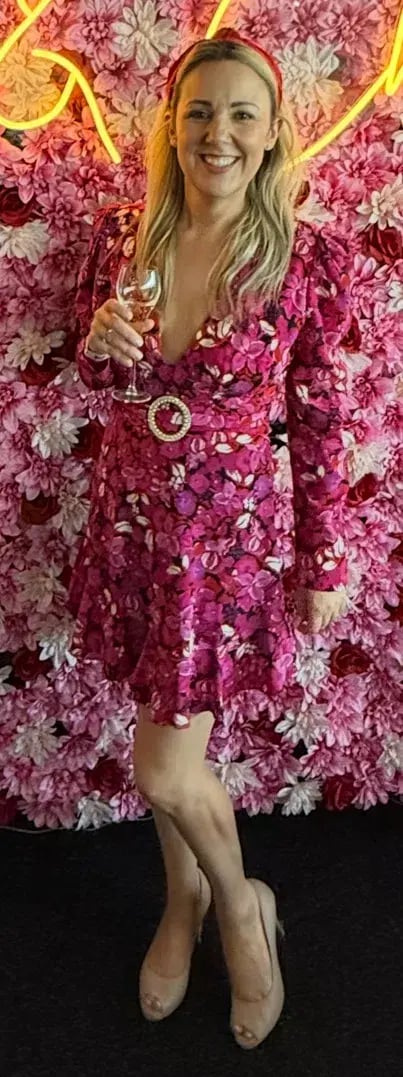 Rebecca Valance Bramble V-Neck Mini Dress Floral Size 8 photo 7