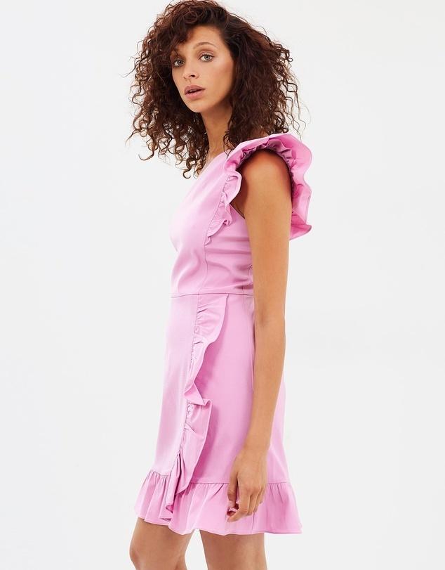 J Crew One Shoulder Ruffle Dress photo 4