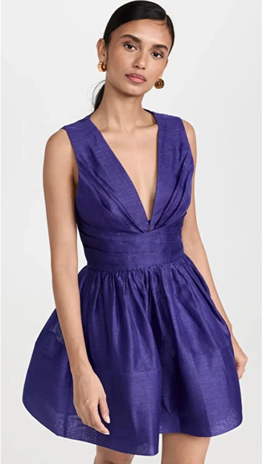 Zimmermann Tama V Neck Mini Dress Blue Size 1 / Au 10 photo 3