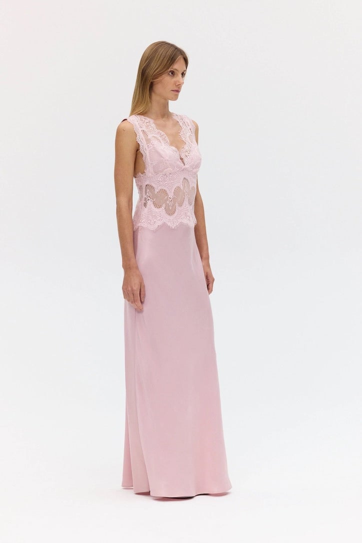 Third Form Visions Lace Floor Length Dress - Rose photo 4