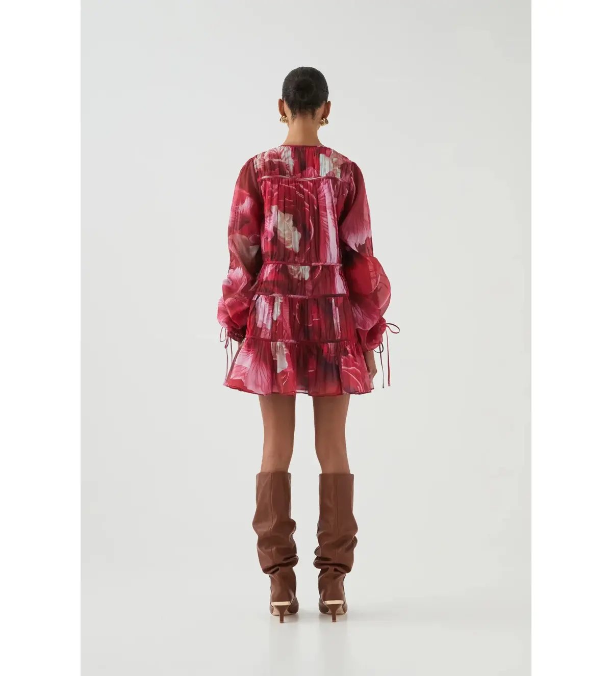Aje Flora Mini Dress Prismatic Floral Red Size AU 16 photo 4