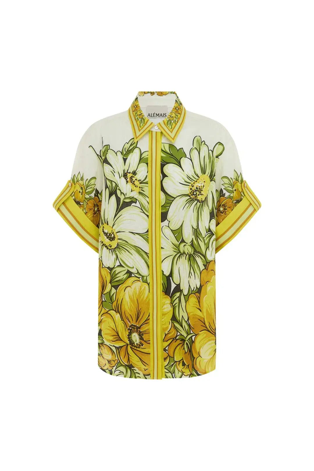 Alemais Gisela Linen Shirt Floral Size 14 photo 5