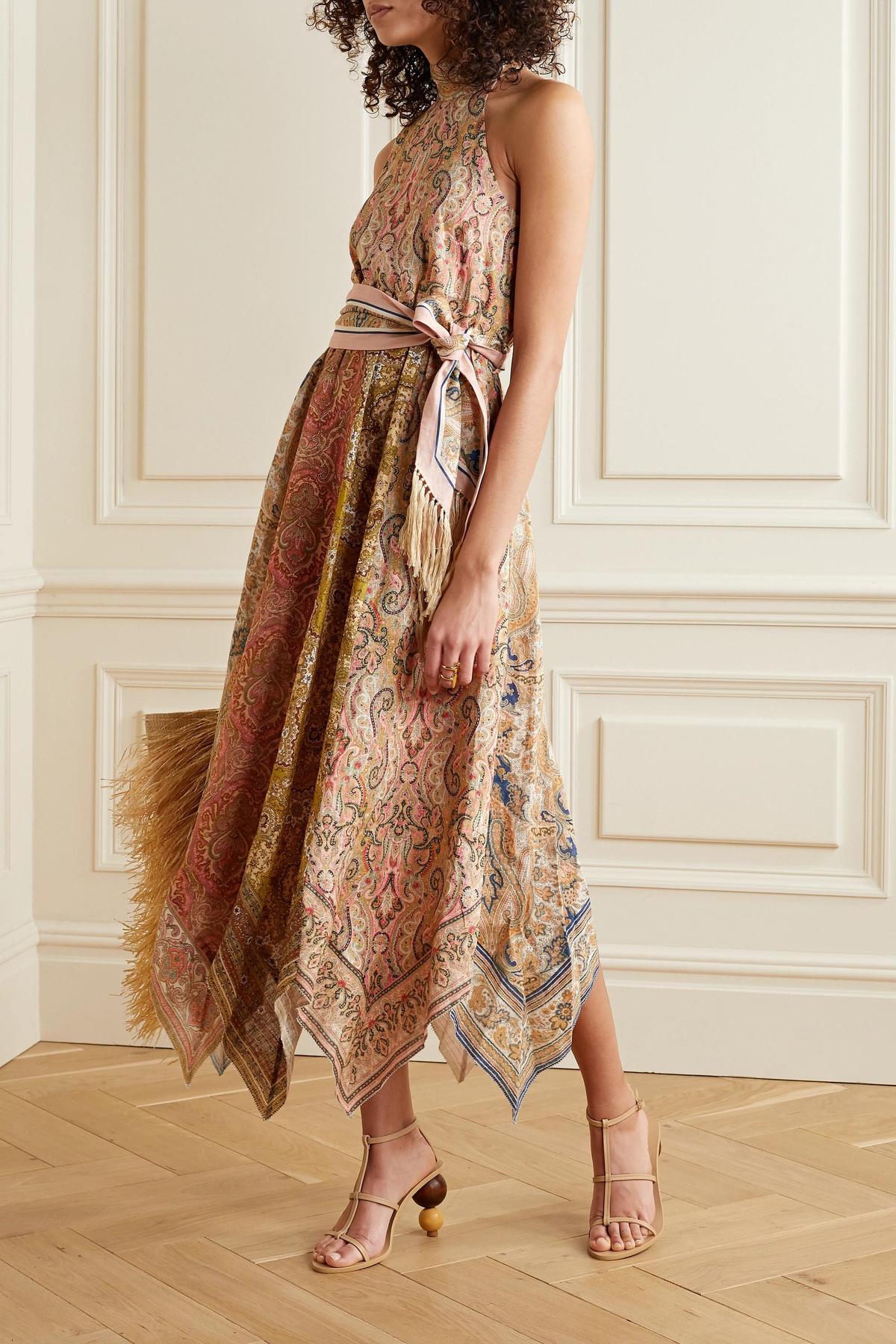 Zimmermann Freja Hanky Hem Long Dress Spliced Size 10 photo 2