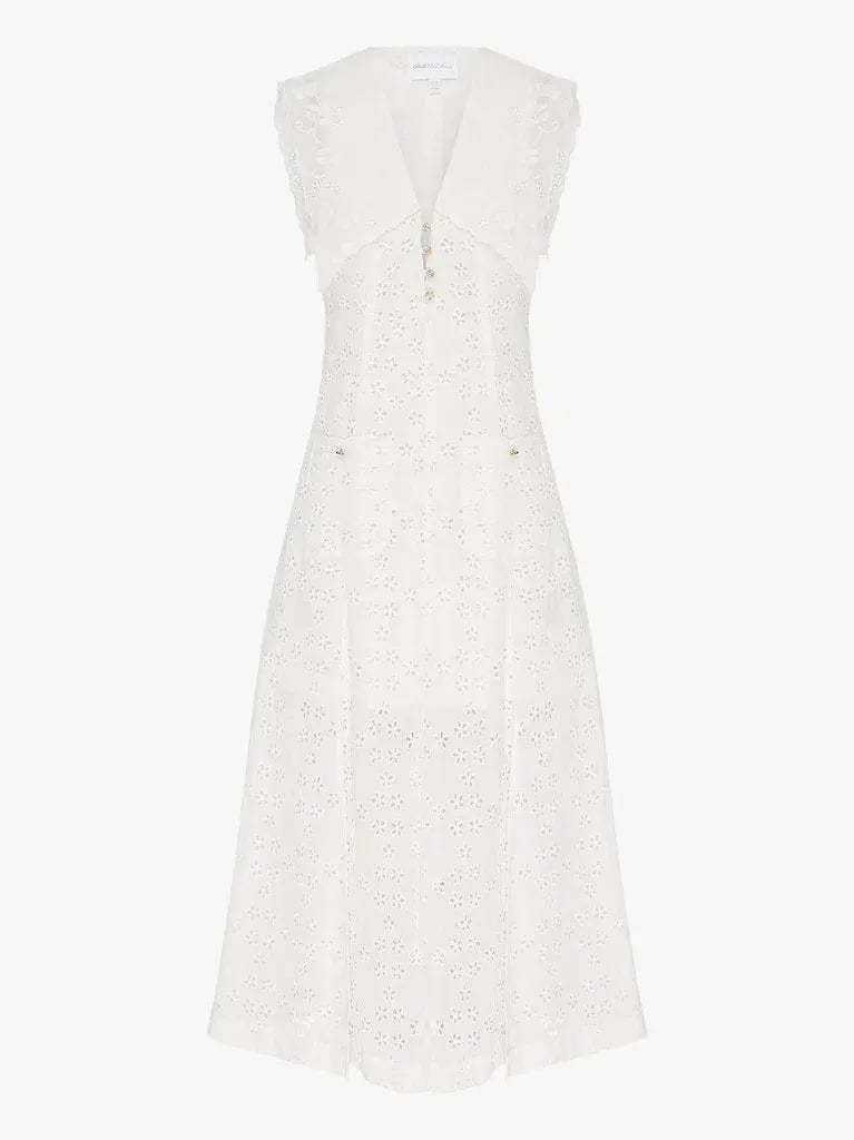 Alice McCall Wilde Grotto Midi Dress Porcelain White Size 4 photo 6