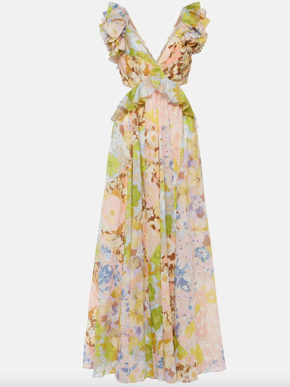 Zimmermann Pop Ruffle Floral Midi Dress Size 2 / AU 12 photo 3