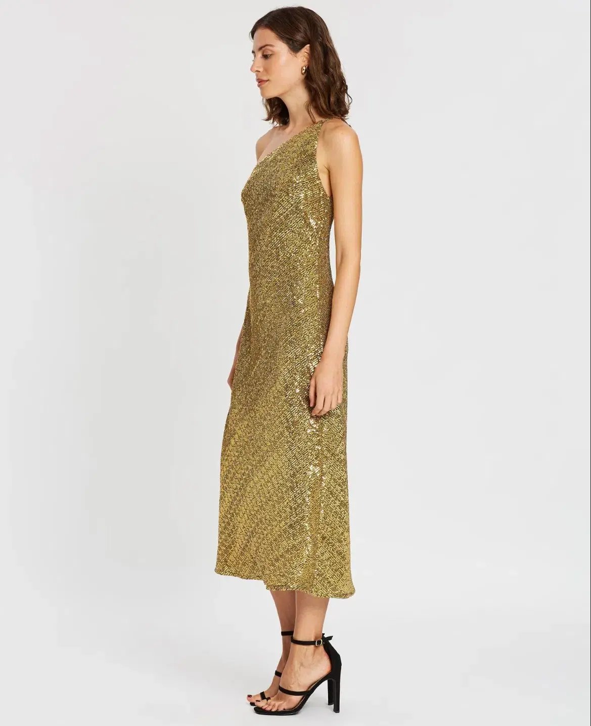 By Johnny Gold Girl Asymmetric Bias Dress Size 12 photo 3