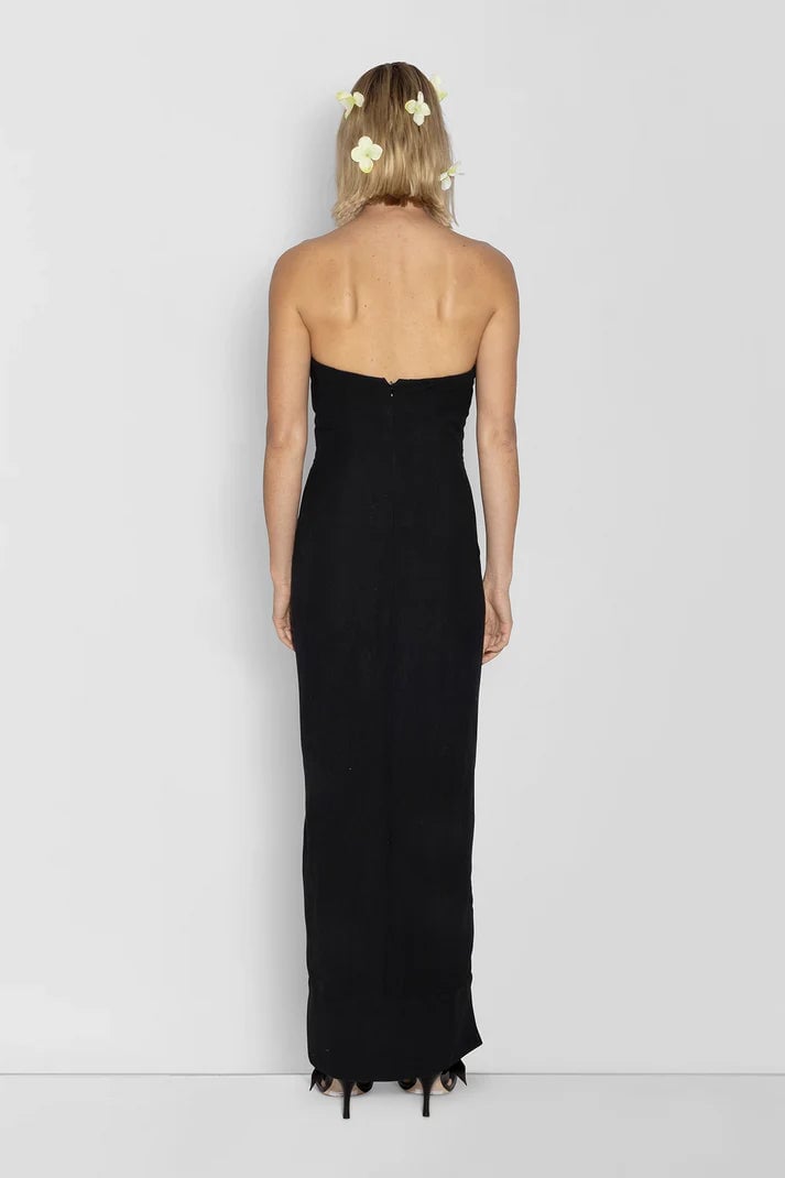 THE WOLF GANG FILIPA EMBROIDERED MAXI DRESS - NOIR photo 5