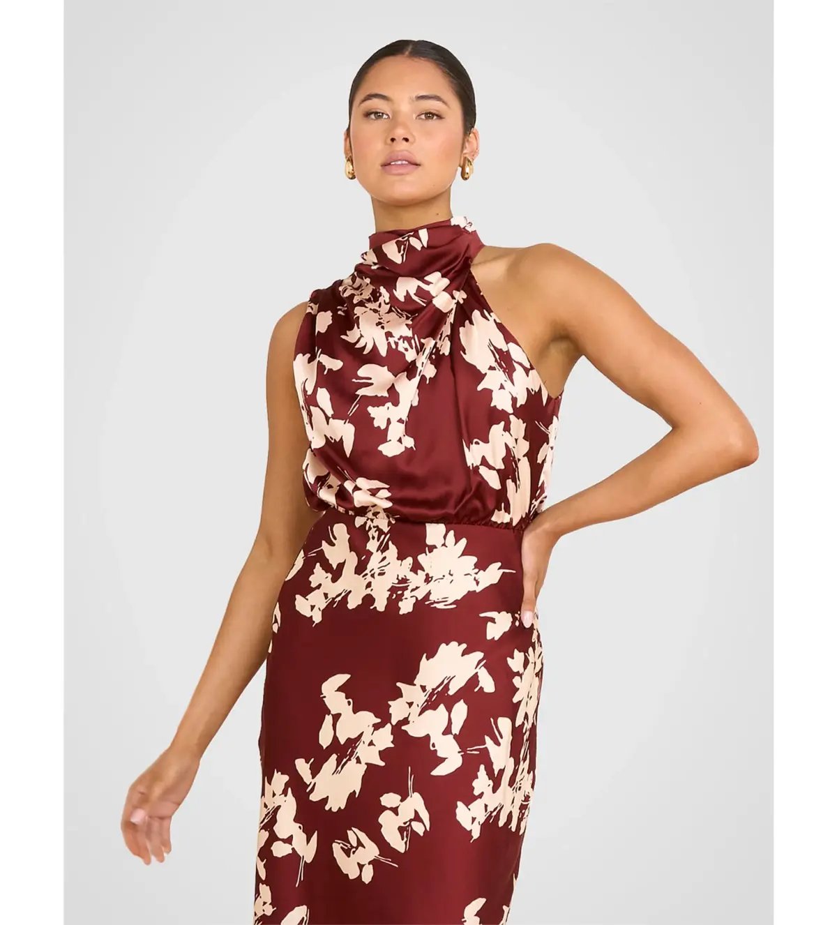 Pilgrim Theodore High Neck Midi Dress Floral Size AU 10 photo 2