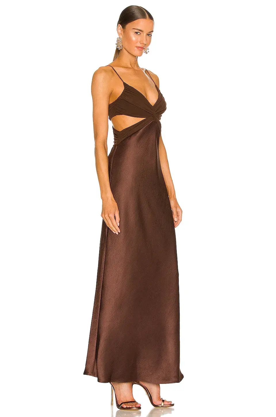 Bec & Bridge Nadia Twist Maxi Dress Chocolate Brown Size XS / AU 6 photo 2