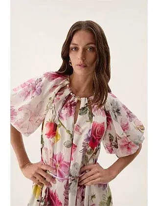 Aje Fleur Midi Dress Size 8/S photo 5