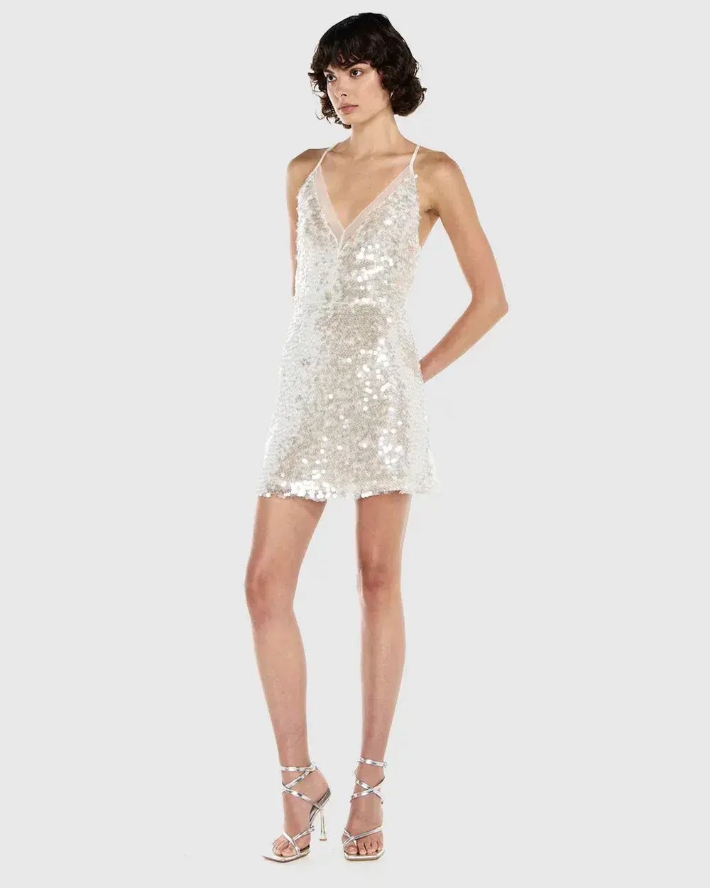 Manning Cartell Clear Statement Mini Dress Stone Size 8 photo 2