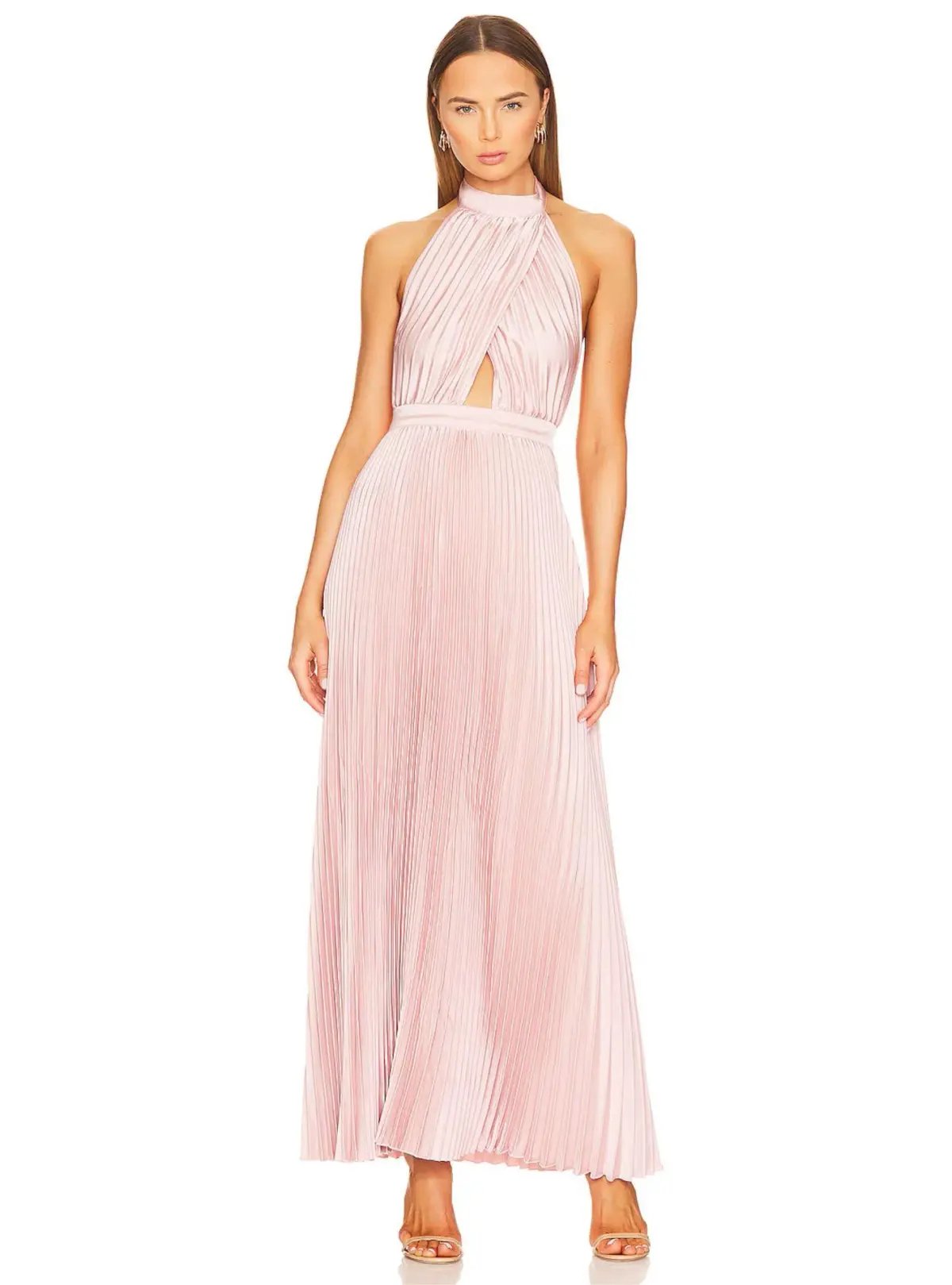 L'Idee Renaissance Split Gown Ballet Pink Size 6 photo 3