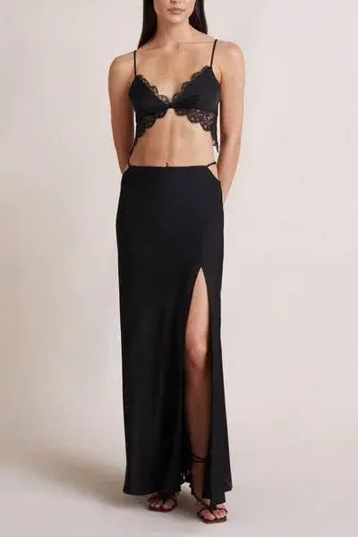 Bec & Bridge Camille Top & Skirt Set Black Size 14 photo 2