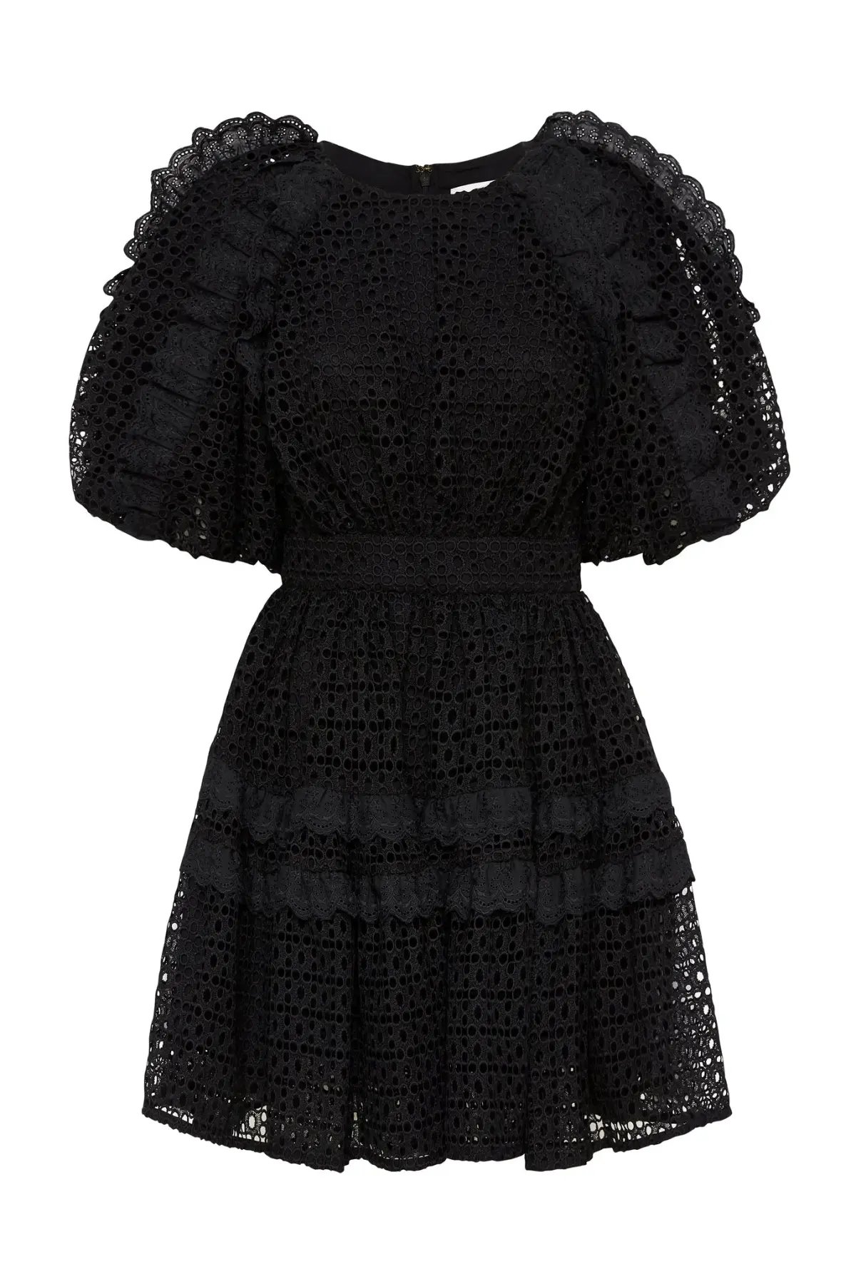 Aje Aveline Broderie Mini Dress Black Size 12 photo 4