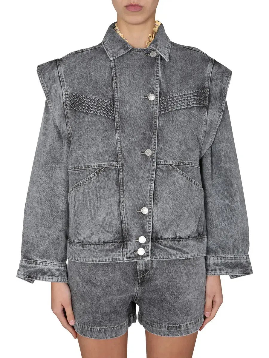 Isabel Marant Etoile Harmon Jacket Grey Size 8 photo 2