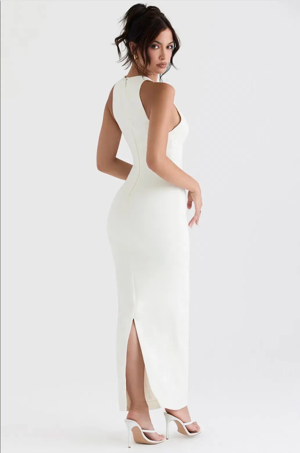 House of CB Eleanora Ivory Maxi Dress Size S photo 3