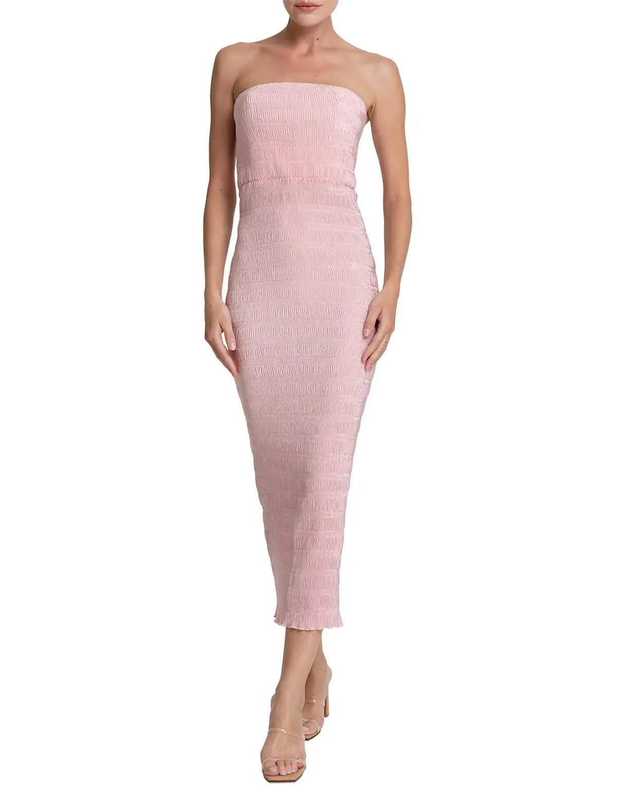 L'Idée Aurore Midi Gown in Dusky Pink Size 12 photo 2