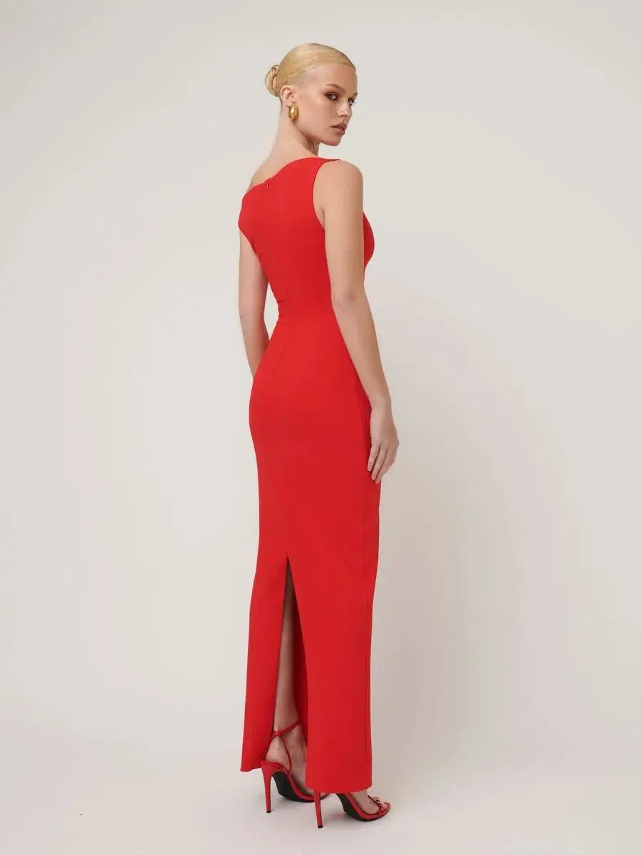 Effie Kats Inaya Gown Red Size 6 photo 3
