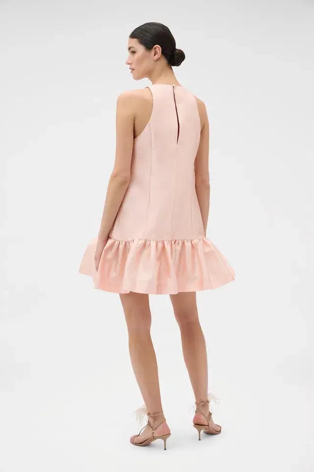 Oroton Halter Mini Dress Apple Peach Size 8 photo 2