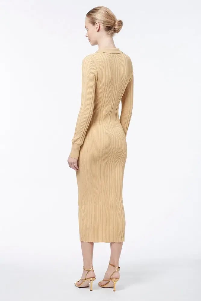 Manning Cartell Split Screen Knit Dress Nude Size XS/Au 6 photo 2
