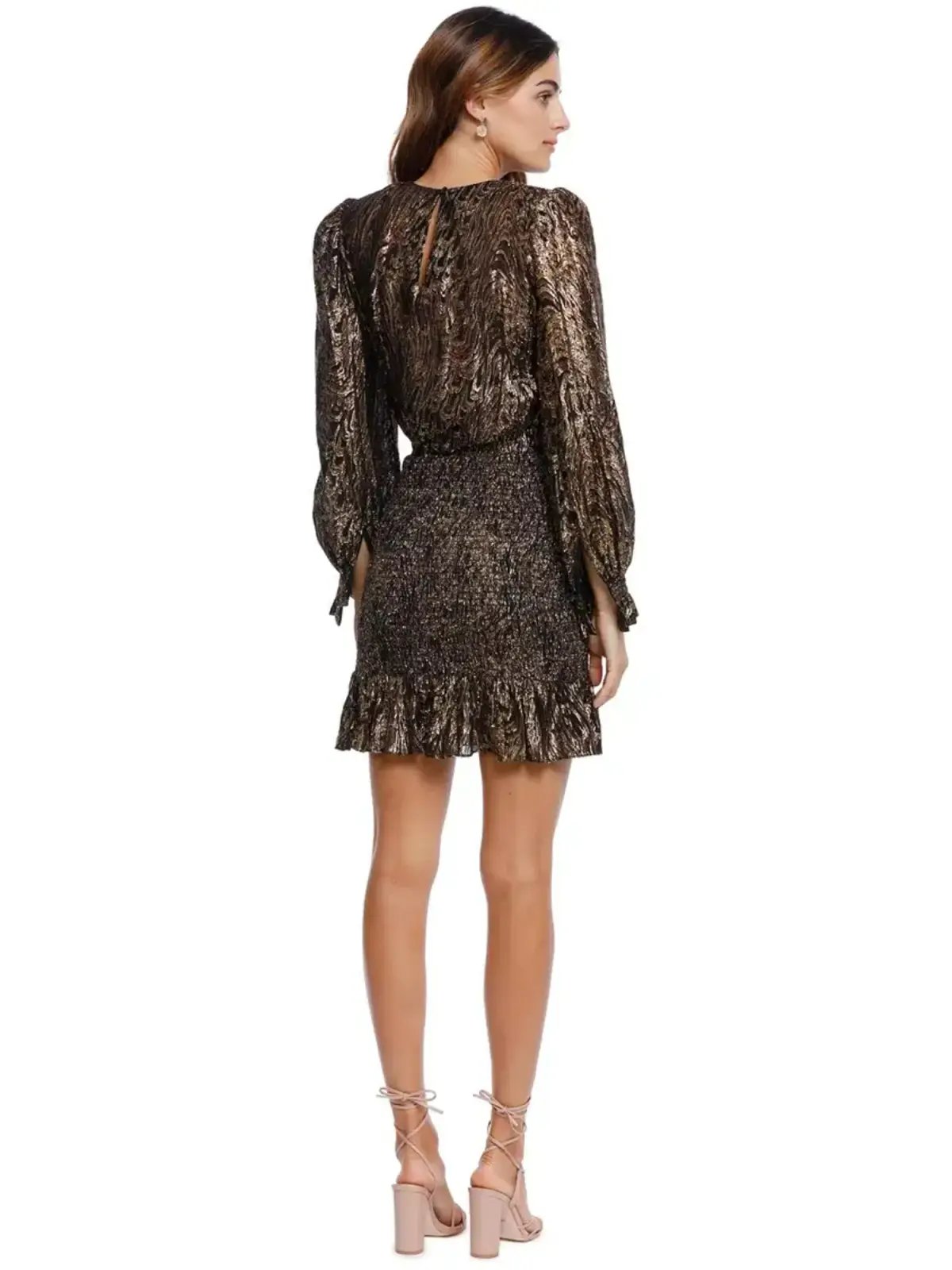 Rebecca Vallance Quixote Mini Dress in Gold Size AU 10 photo 3