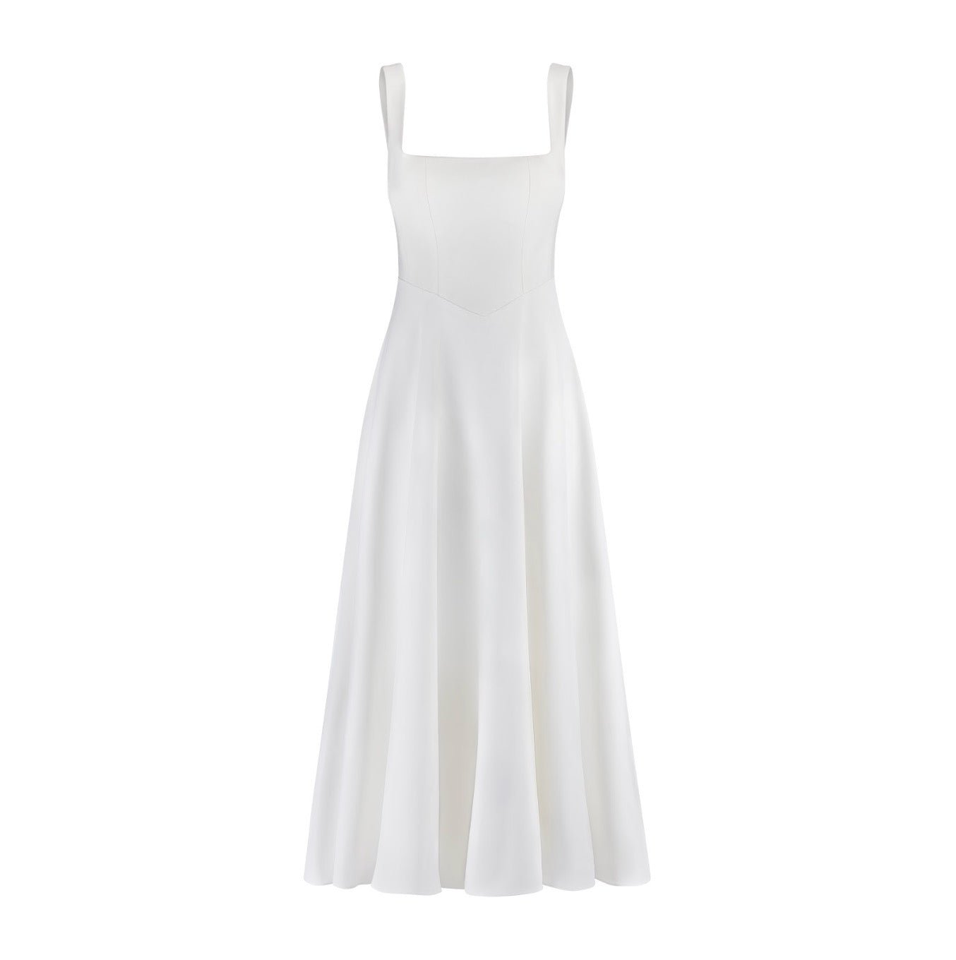 ODD MUSE THE ULTIMATE MUSE HIGH WAIST SQUARE NECK MIDI DRESS - WHITE photo 7