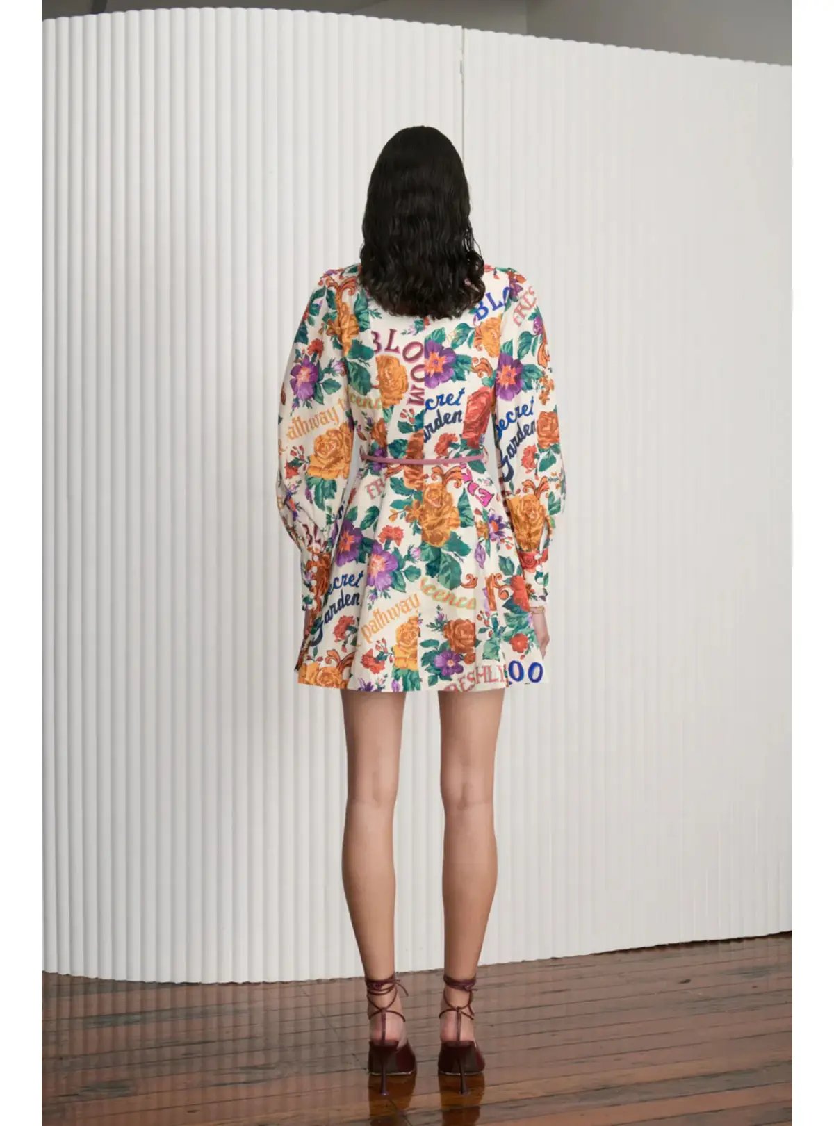 Kate Ford Palermo Long Sleeve Dress in Flora Size AU 10 photo 2