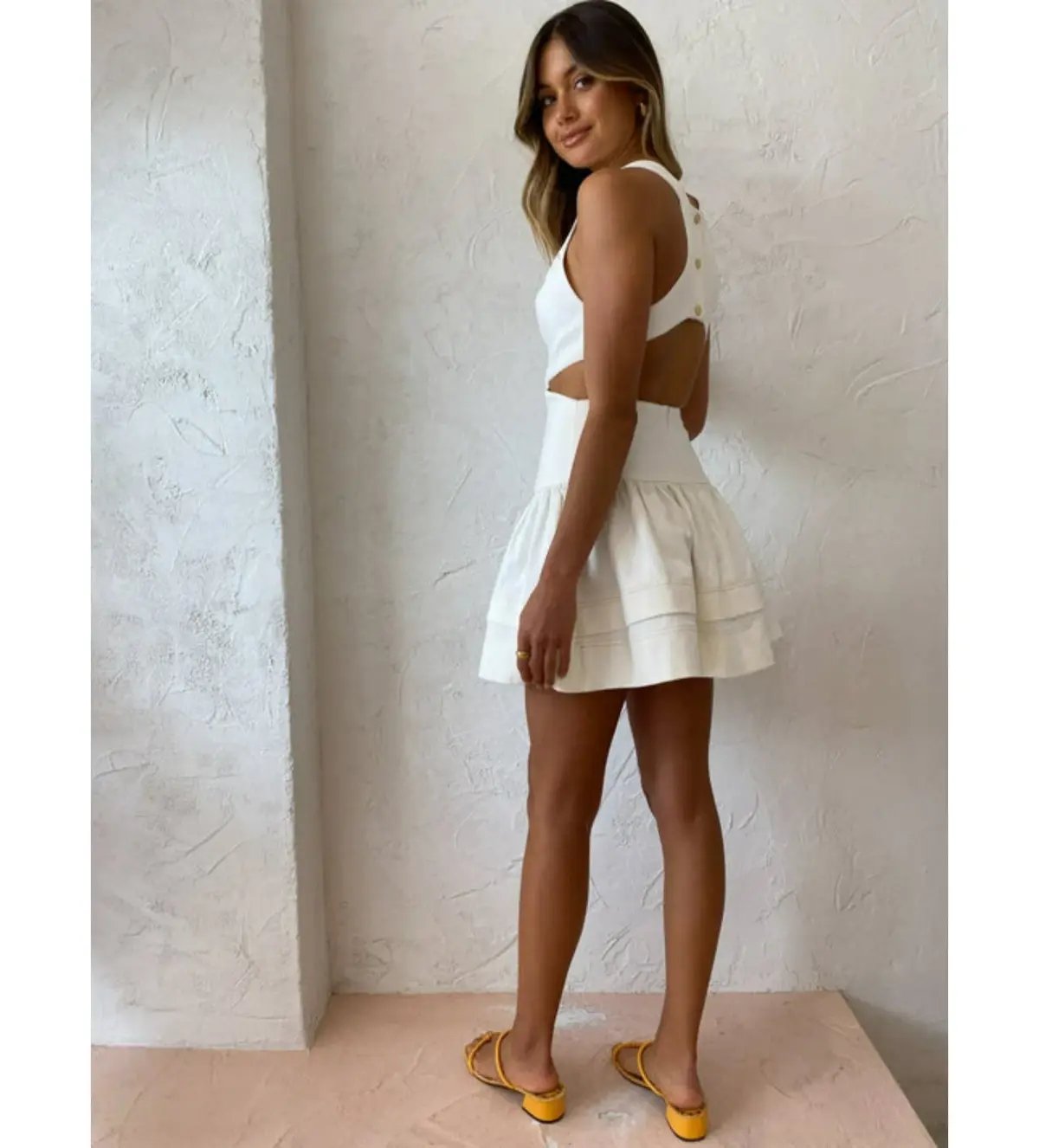 Manning Cartell Double Duty Mini Dress In White Size AU 10 photo 3