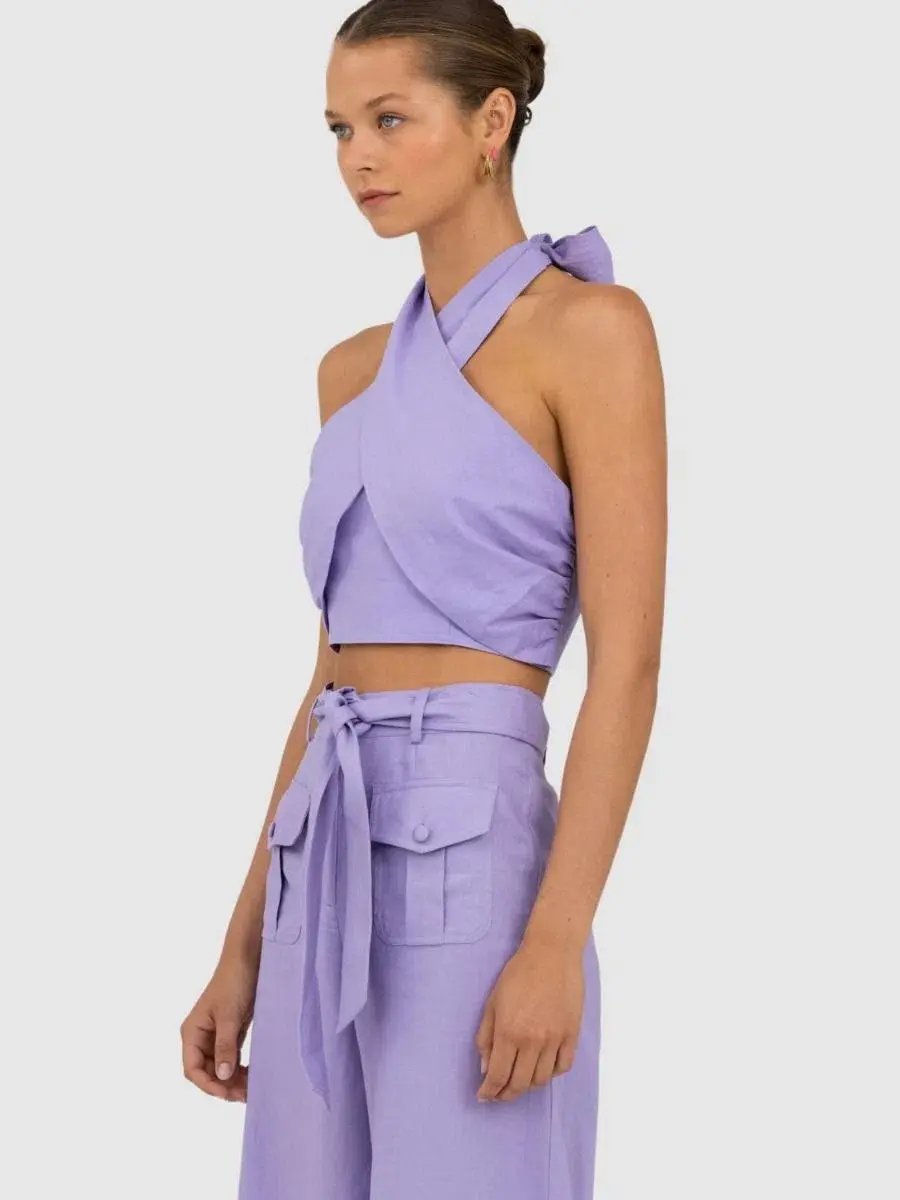 The Wolfgang Sahara Linen Set Lilac Size 6 photo 3