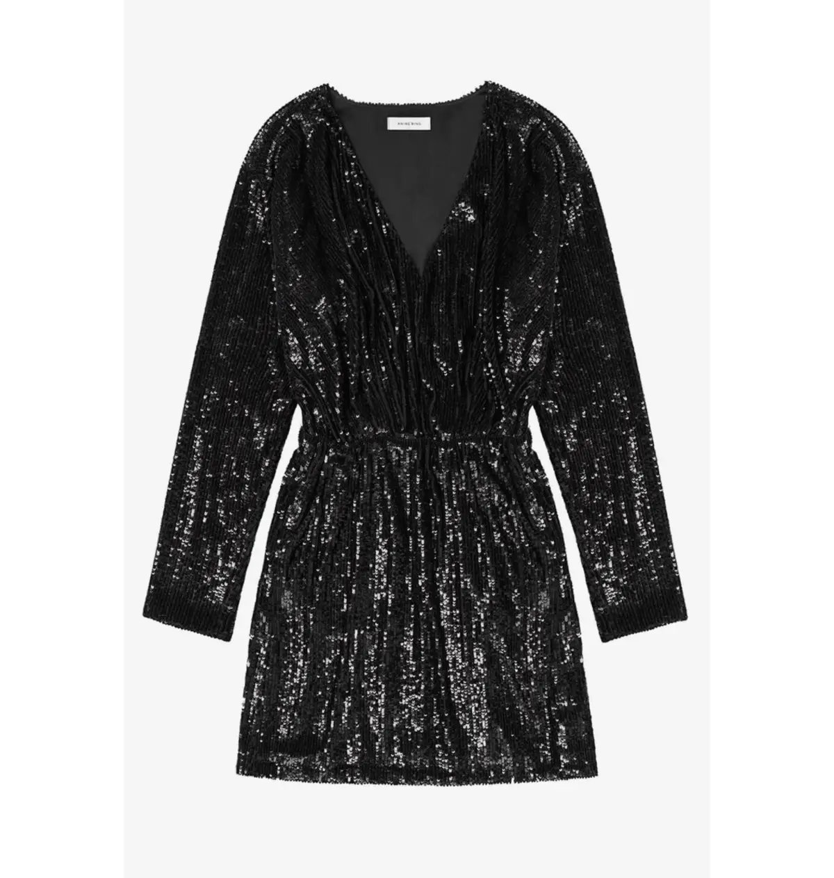 Anine Bing Elena Black Sequin Mini Dress Size L  AU 12 photo 4