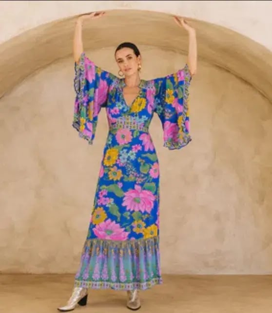 Nine Lives Bazaar Celeste Dress in Serenity photo 2