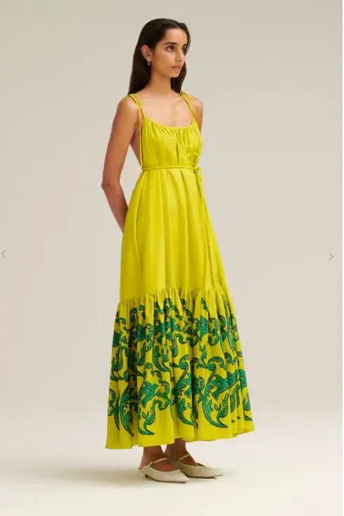 Scanlan Theodore Silk Nightingale Print Dress Size AU 10 photo 4