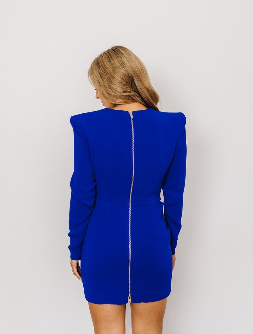 Alex Perry Ashlyn Ruched Blue Mini Dress photo 2
