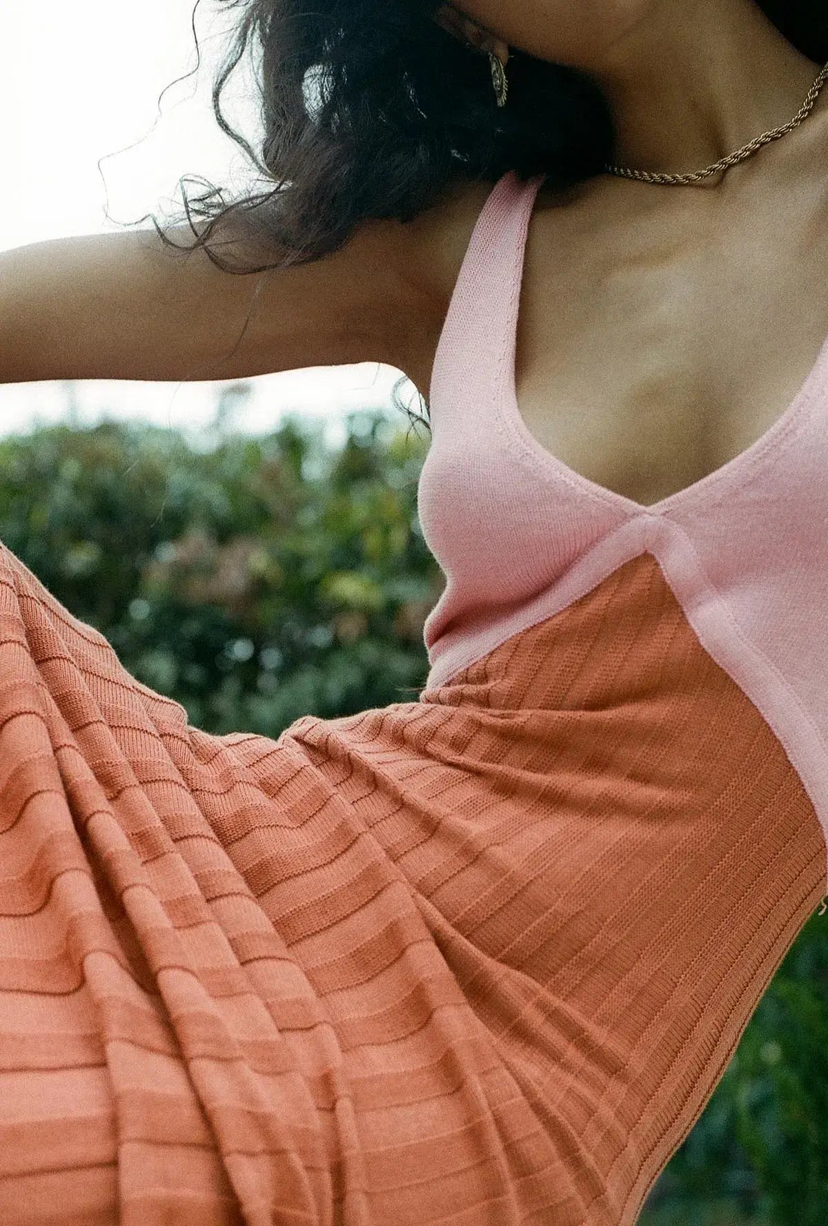 Andean Collective Tamika Dress Coral Block Size XS / AU 6 photo 3