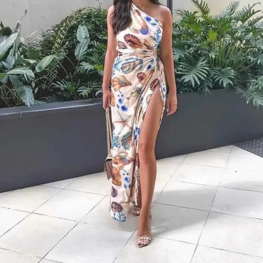 Sonya Moda Nour Seashell Maxi Dress Print Size 12 / L photo 4