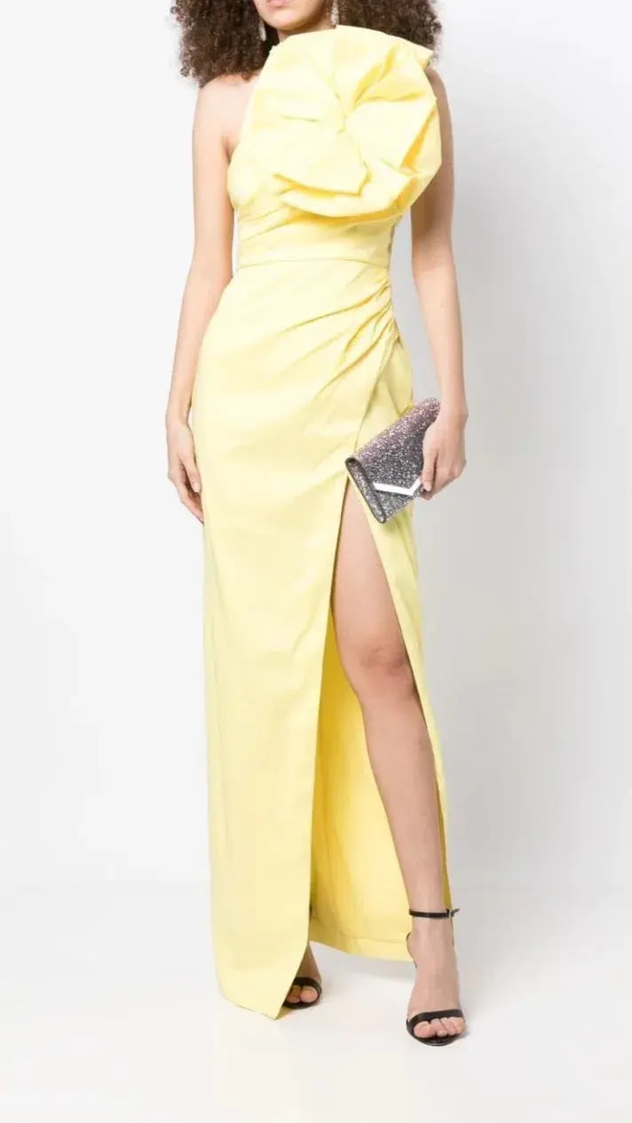 Rachel Gilbert Evana Gown Yellow Size 3/AU12 photo 2