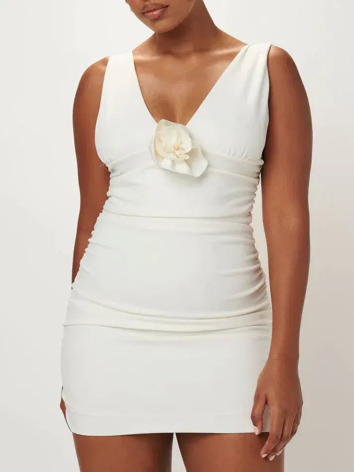 Effie Katz Rochelle Mini Dress White Size 8 photo 2