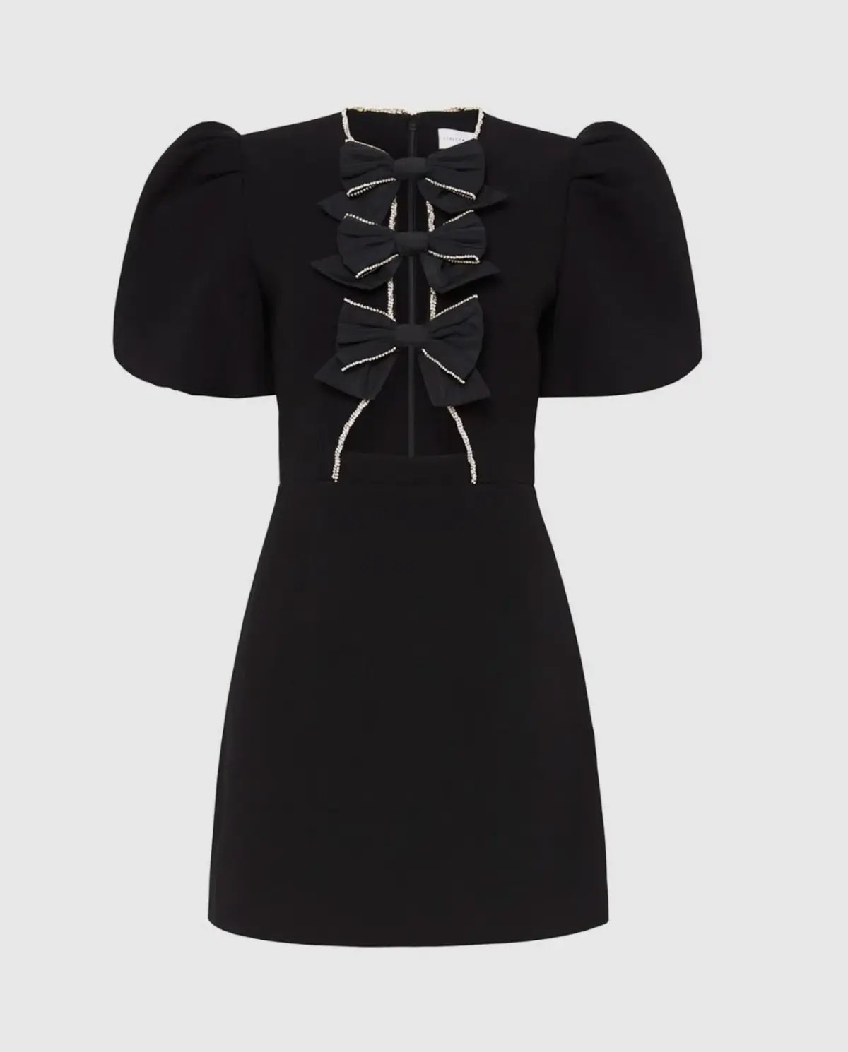 Rebecca Vallance Katie Bow Mini Dress Black Size 12 photo 6