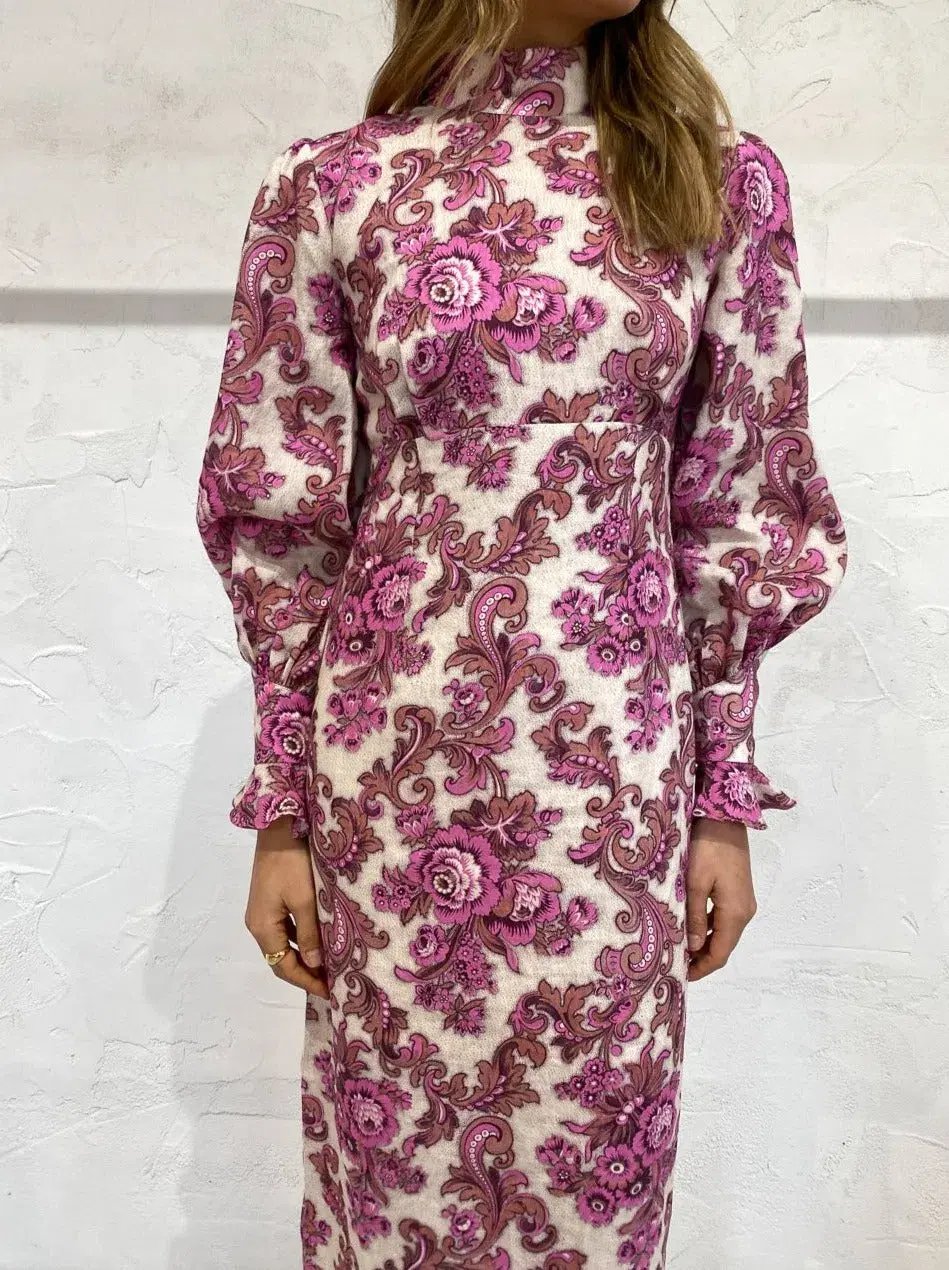 Alemais Isla Midi Dress in Magenta Size 10 photo 4
