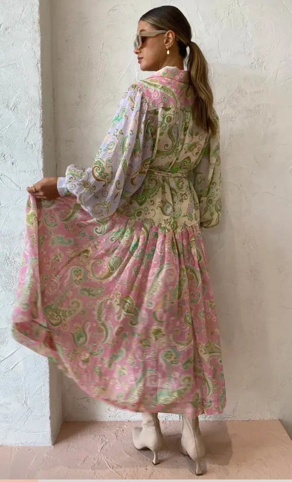 Alemais Marta Patchwork Shirtdress Size 14 photo 3