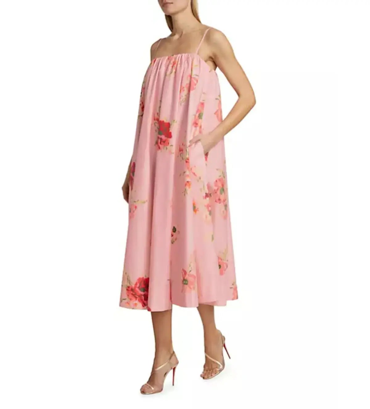 Zimmermann Lightburst Puff Midi Dress in Red Floral Size 0 / AU 8 photo 2