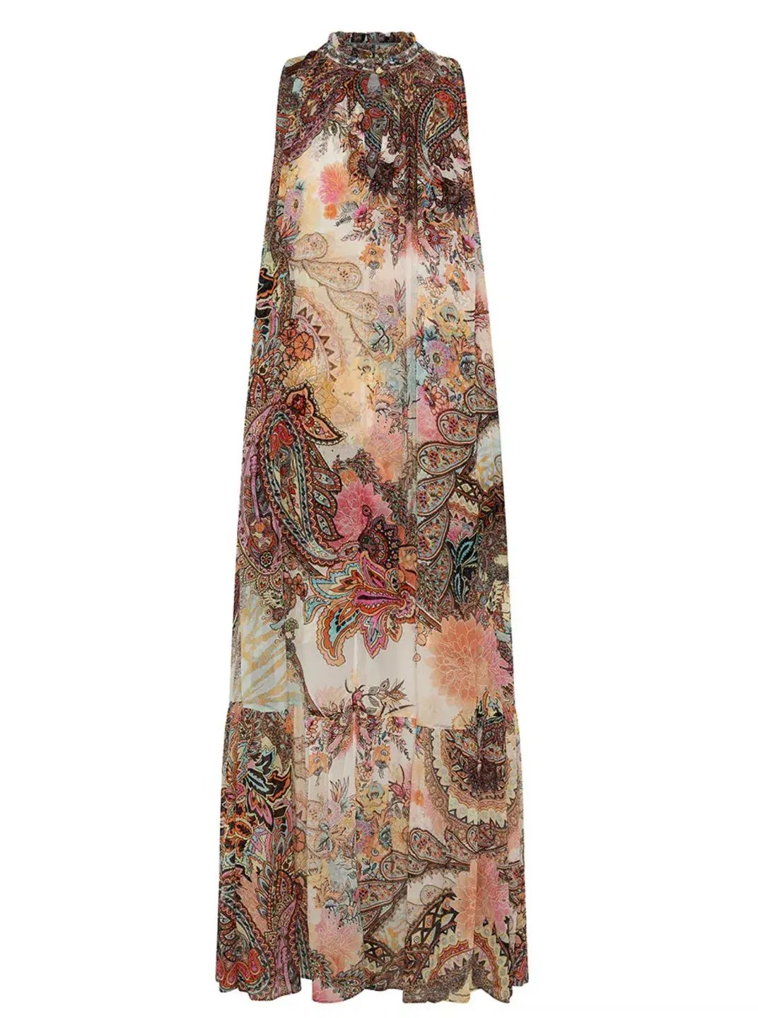 Camilla Carnaby Disco High Neck Keyhole Maxi Dress Print Size XS / AU 8 photo 3
