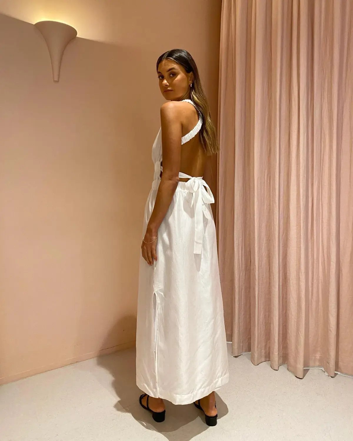 Sir The Label Franc Cross Back Gown Ivory Size 0/AU 6 photo 3