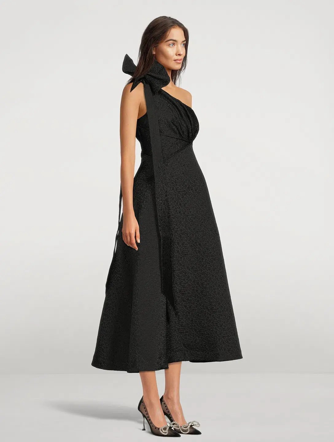 Rachel Gilbert Malea Midi Dress Black Size 8 photo 2