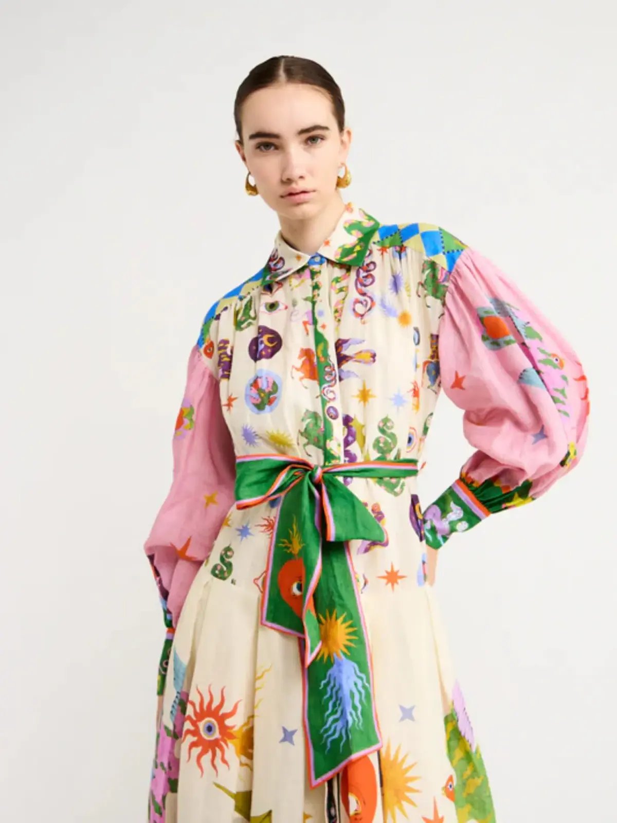 Alemais Seeker Shirt Dress Print Size AU 6 photo 3