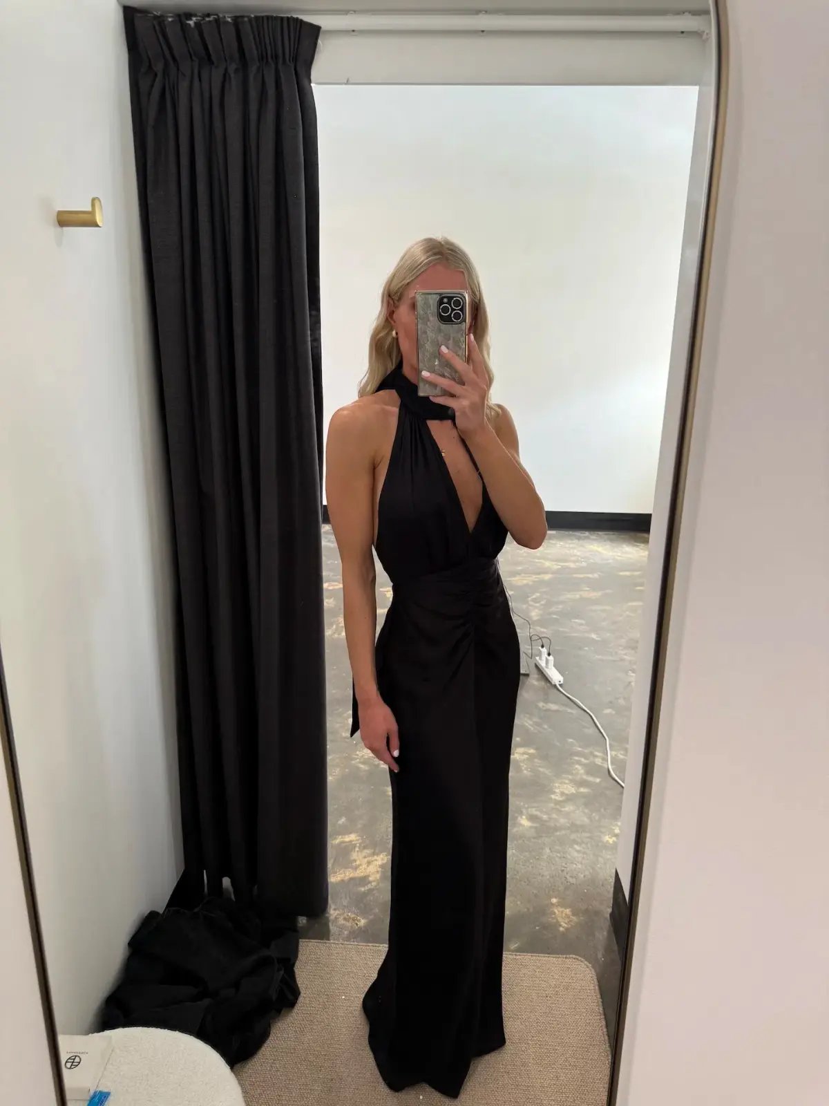 Shona Joy Agnes Halter Neck Maxi Dress Black Size AU 6 photo 2