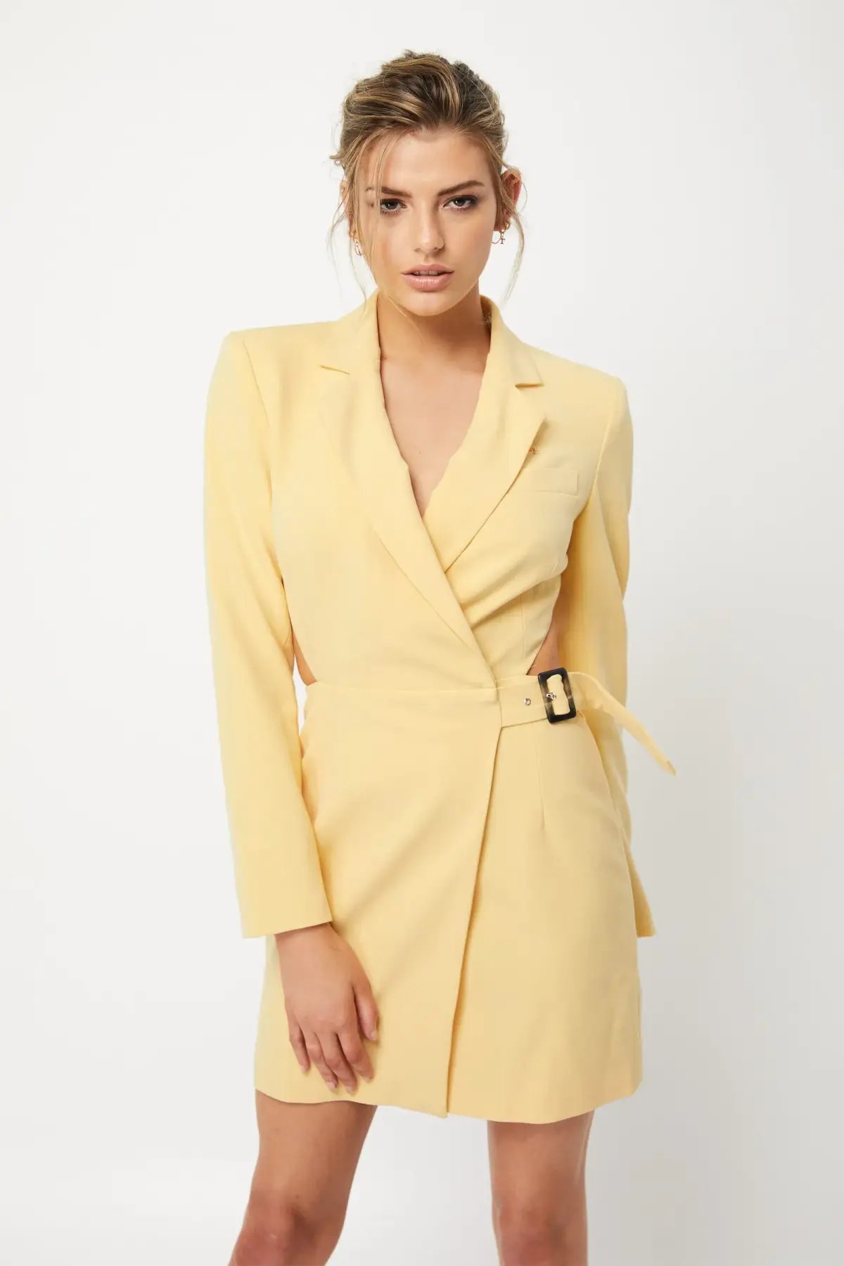 Mossman Alluring Eyes Mini Dress Yellow Size 8 photo 2