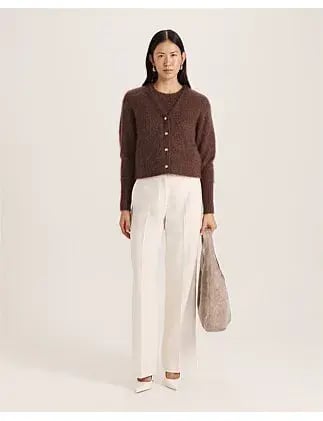 Saba Maisy Mohair Long Sleeve Cardi Choco Brown 12/M photo 5