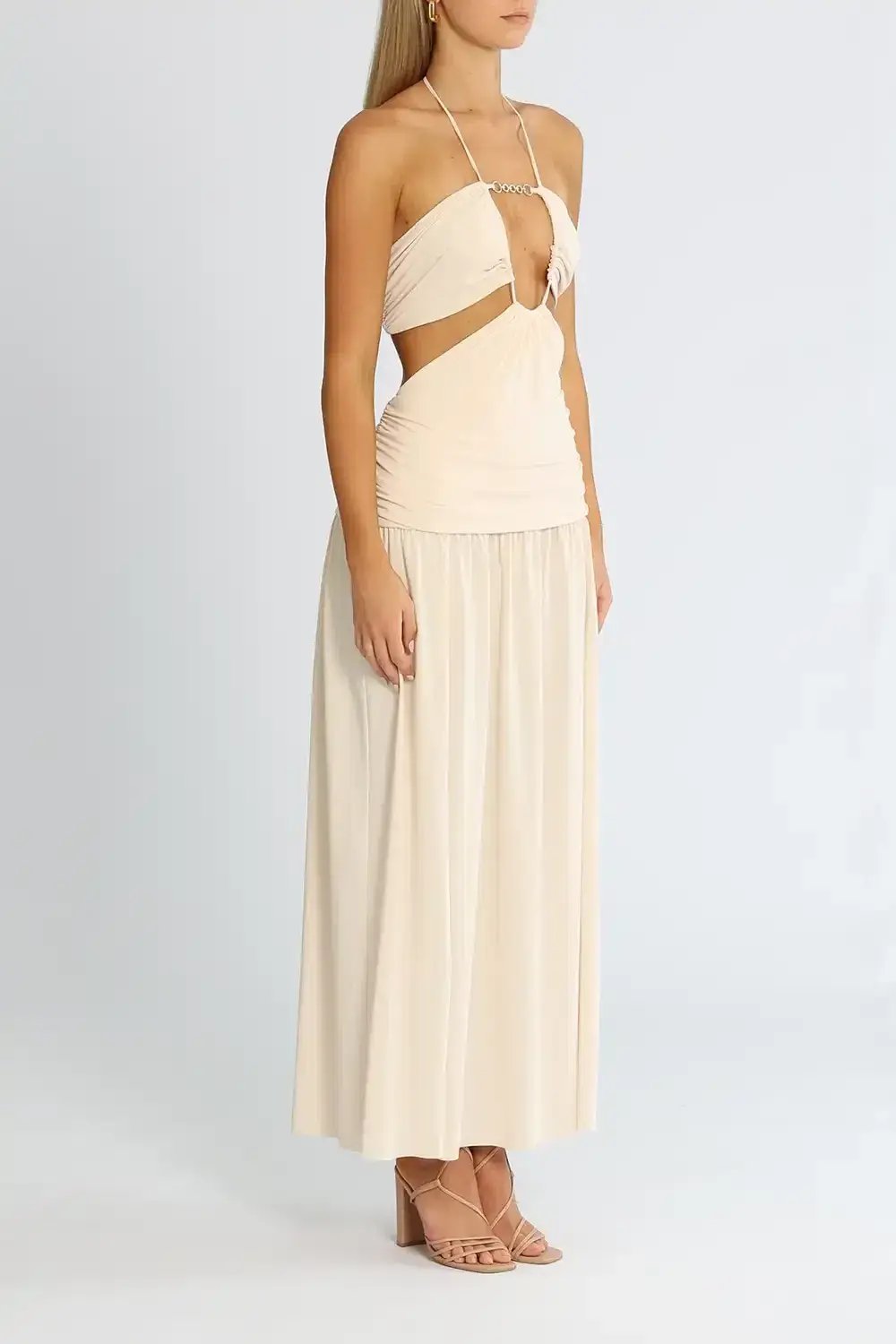 Bec & Bridge Adaline Cut Out Maxi Dress Cream Size AU 12 photo 2
