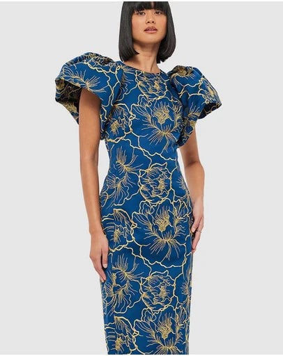 Leo Lin Lucinda Dress - Marine Blue photo 3